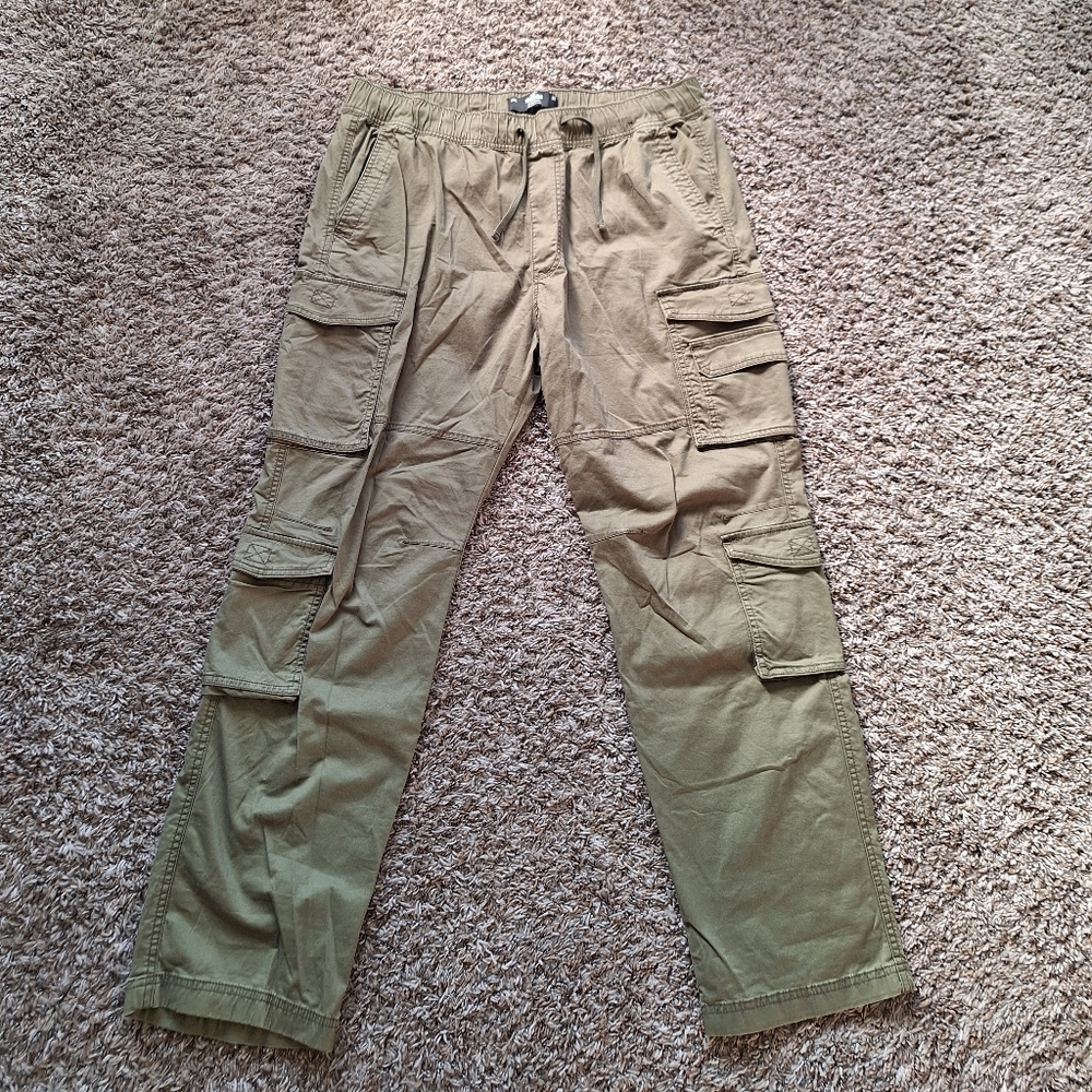 Hollister Epic Flex Slim Straight Cargo Pants – Olive Green, XXL